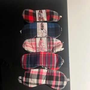Victoria's Secret Plaid Face Masks - Red, Blue, Pink